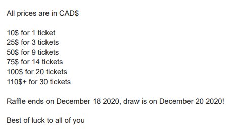 Want to win a charizard V and some #boosterpack  #PokemonTCG among other awesome prizes? Then sign up to my raffle through paypal.  The info of the prices will be in the image below. #pokemon #pokemonprizes #prizes #tickets #bigprizes #anime #smallstreamer #restream #rtItBot