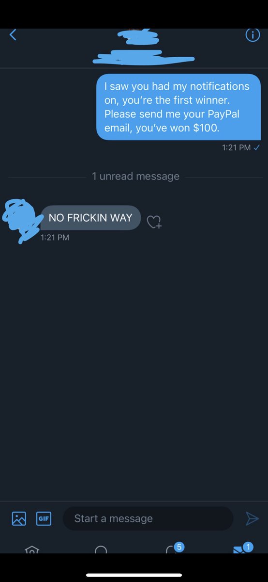 First person messaged, blocking out names don’t want anyone getting scammed for the money. 

I’ll do 2 more.