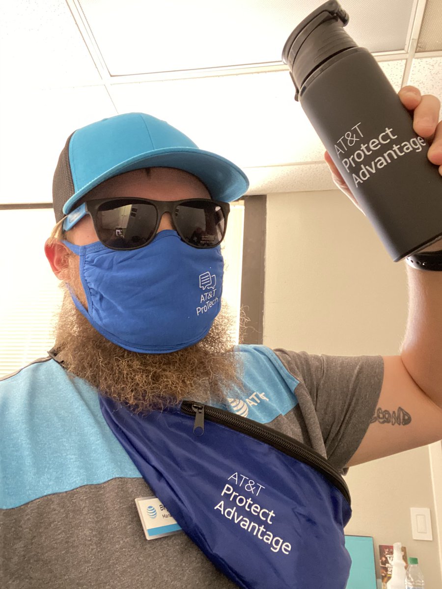 BrycePugh_att's tweet photo. Shoutout @ProTechMikeD for the #ATTProtech Swag box I won the other day on the call, Thank you sir! #attemployee https://t.co/5n5UYK0JWW