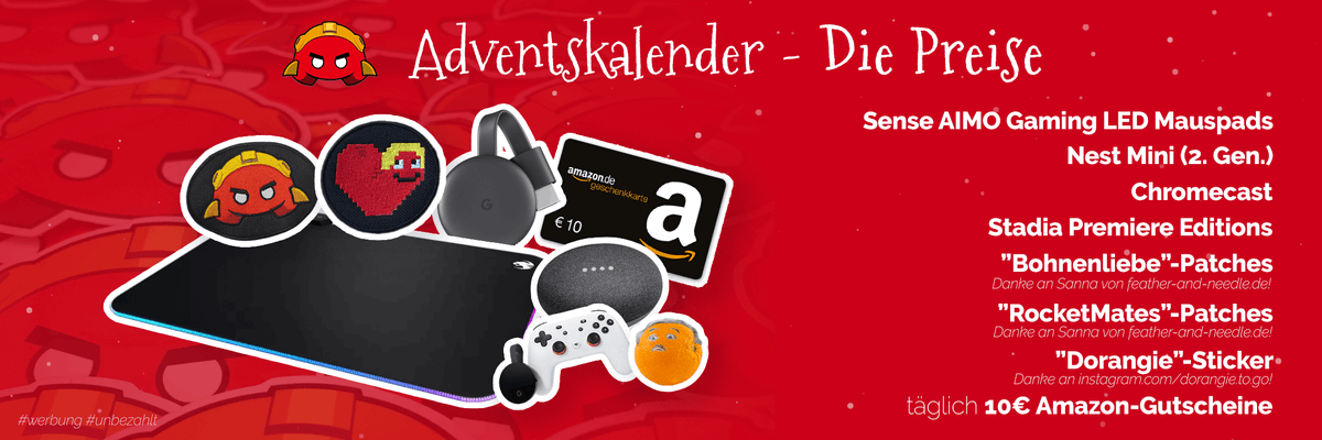 RocketMates's tweet photo. Auch in diesem Jahr möchten wir uns mit unserem ADVENTSKALENDER für das vergangene Jahr bedanken! 🎉🎄
https://t.co/5DYTTSbFj7
24 Türchen mit Fragen rund um @TheRocketBeans und jeder Menge Preisen für alle #RocketMates und die, die es werden wollen!
Viel Spaß! #RBTV #FCK2020 https://t.co/SO1dLsWnQn