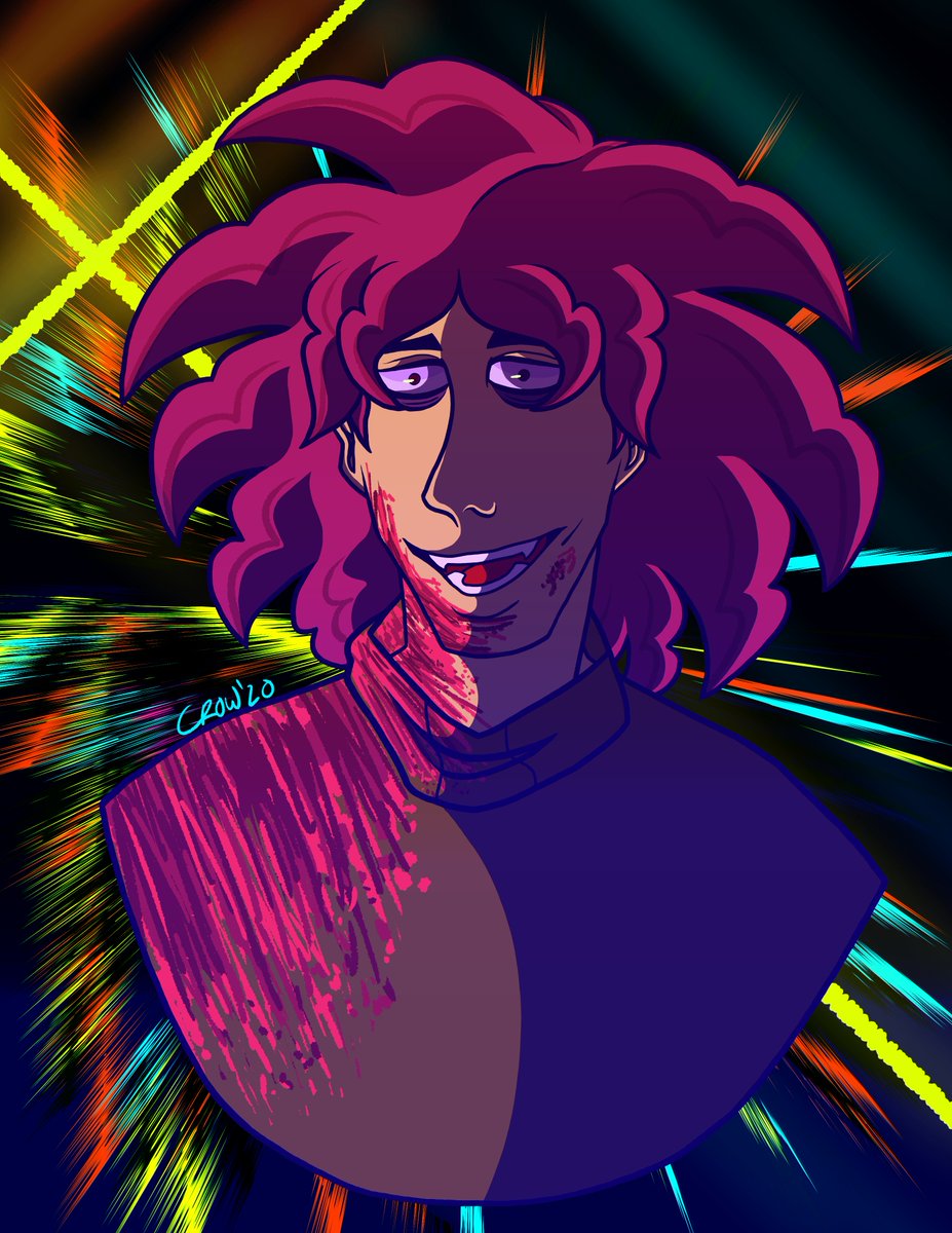 jcmarquezart's tweet photo. (eye strain) SET ME ON FIRE | #sideshowbob #TheSimpsons #Simpsons #medibangpaint #colorful #bright #neon #eyestrain https://t.co/nz5B7lri5A