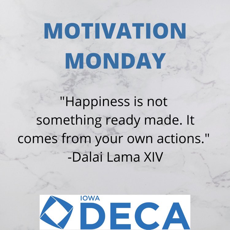 Hope everyone had a great Thanksgiving! Here’s a motivational quote to get you through the week #deca #iowa #motivation