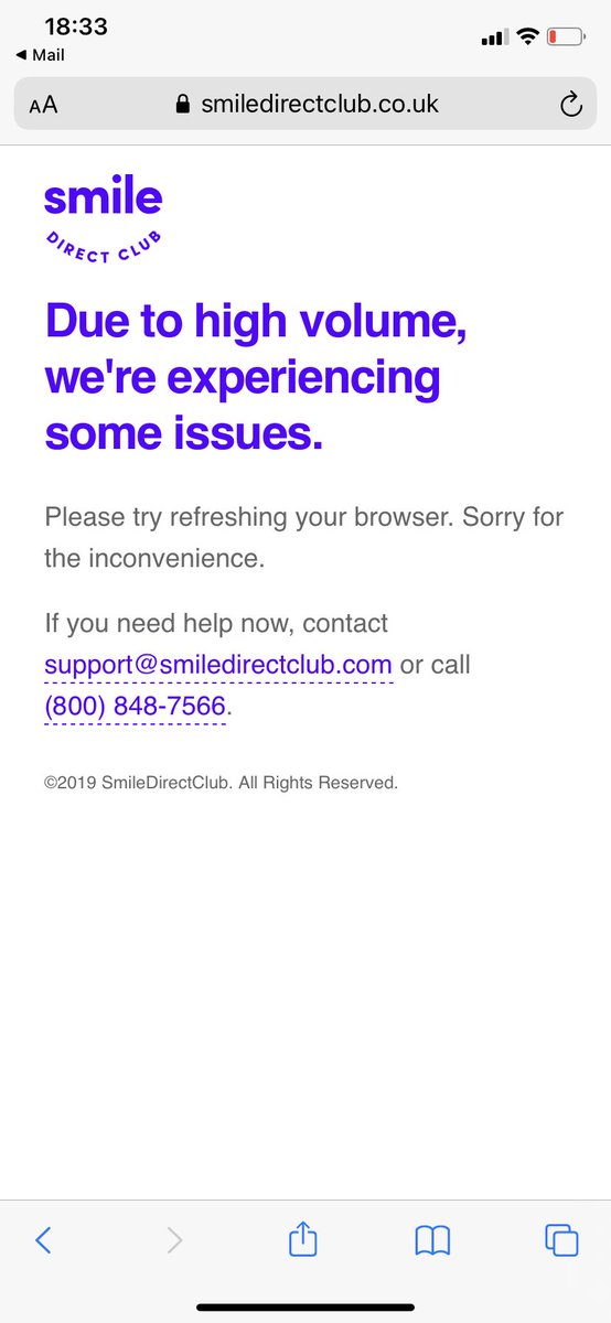 jamil16's tweet photo. @smiledirectclub I keep trying to buy your kit but get this every time. Not just today. Any update on when I can have delicious moulding putty in my mouth? https://t.co/br7FcbZQ2w