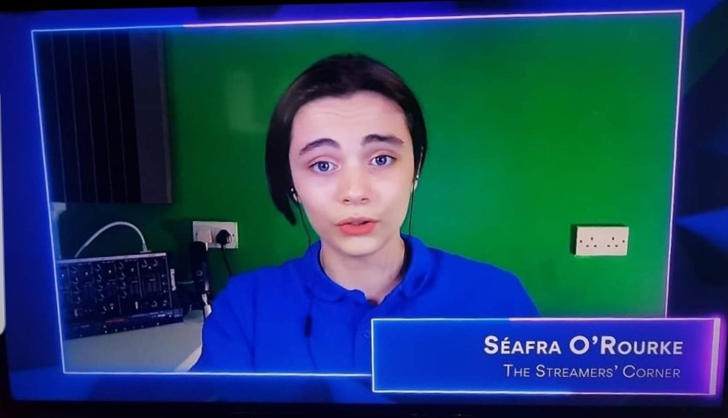 Justineeka's tweet photo. Séafra was chatting with @Bigbst4tz2 on the Streamers Corner in @gamermodetv on Saturday morning. Catch up on @RTEplayer if you missed this exciting new Irish gaming show #gamermode #gamer #streamers #retrogaming #irishactor #voiceoverartist 🖲 https://t.co/cugrvymZ3J