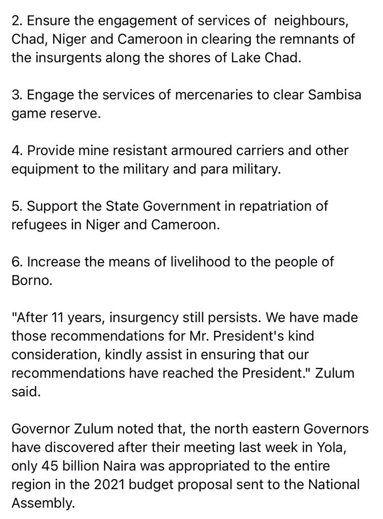 Sharksawn's tweet photo. Boko haram: @ProfZulum tables 6 recommendation for @MBuhari 

.. Says northeast shortchanged (1/2) https://t.co/tBAhIdJMma