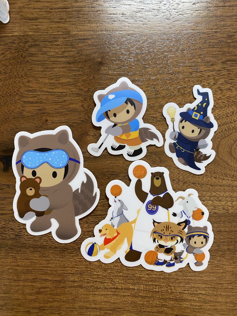 JackieMennie's tweet image. New Salesforce stickers! Who wants to trade? #salesforcestickers #stickerexchange