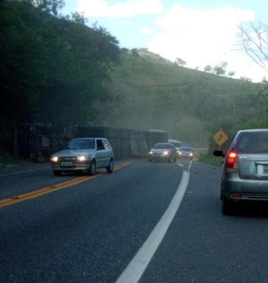 Br381 em nova era mg.
Acidente com cegonheira.
