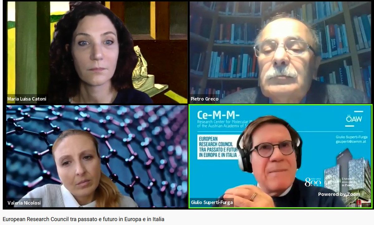 #erc_dfa2020 
TAVOLA ROTONDA: L’importanza della #ricerca  di base per l’innovazione
con
Maria Luisa Catoni, <a href="/IMTLucca/">Scuola IMT Alti Studi Lucca</a> 
Valeria Nicolosi, <a href="/tcddublin/">Trinity College Dublin</a>
Giulio Superti-Furga, CeMM - <a href="/oeaw/">Austrian Academy of Sciences</a>, #erc_dfa2020
Modera: <a href="/PietroGreco1/">Pietro Greco</a>