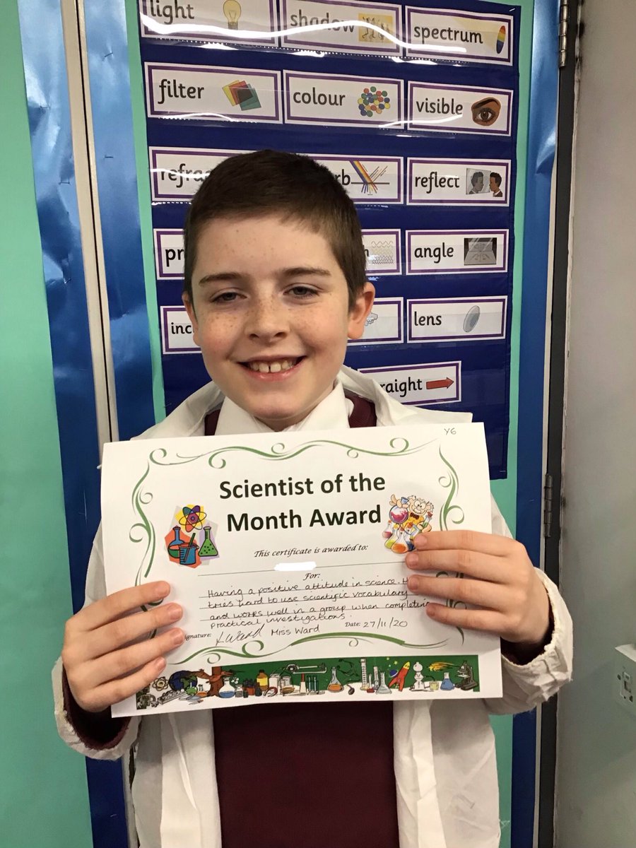MissMHMPS's tweet photo. Well done to our first ever Year 6 Scientist of the Month @HerbMorrPriSch given this very special award for always approaching science lessons with a positive attitude and trying hard to use scientific vocabulary. #HMPSScience @MissWardHMPS 🧬🌈🧫⭐️🎉 https://t.co/kxLCykhStH
