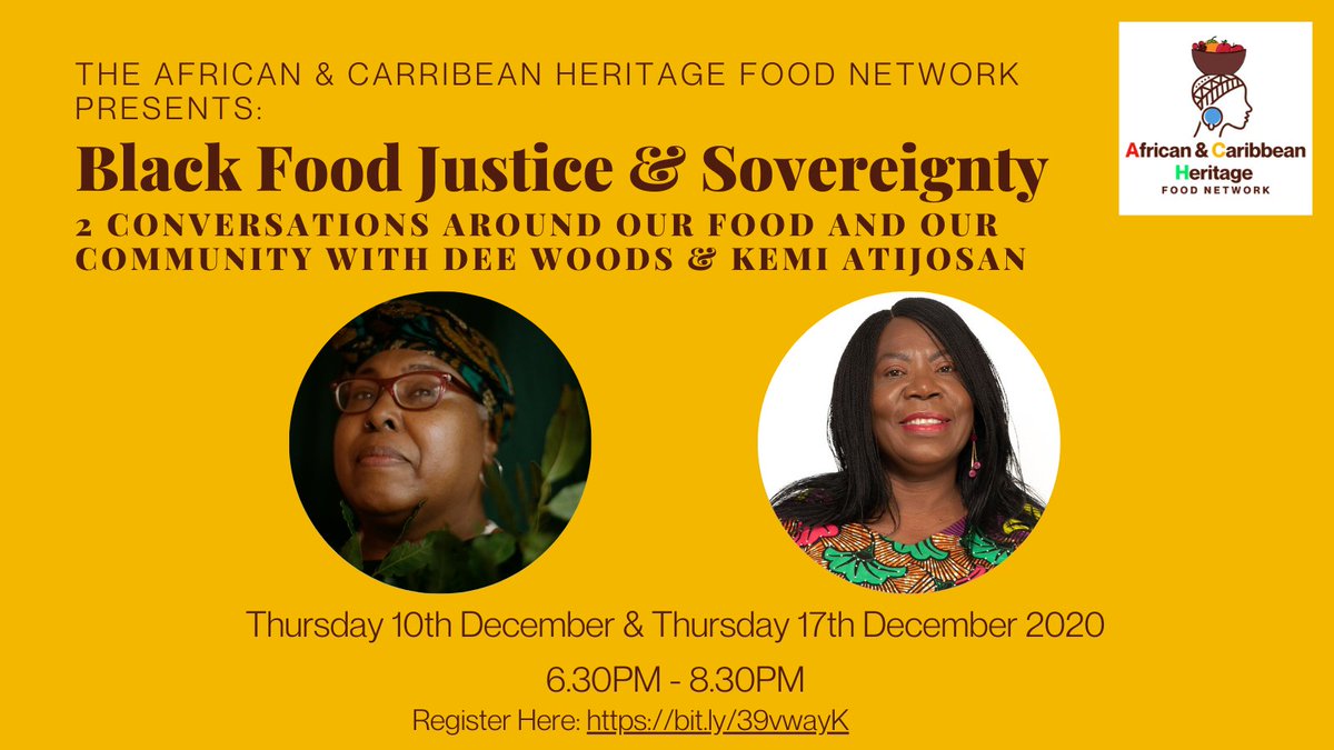 Exciting News! Our co-founders @kemiatijosan and @Didara are having an inaugural 2 part online event. Join the #conversation and sign up to this amazing free series! #Food #foodsecurity #foodequity #foodjustice #foodsovereignty bit.ly/ACHtwittersign…