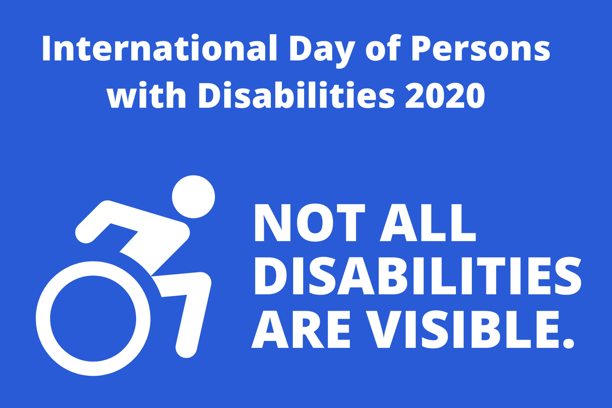 LiteracyLinkSC's tweet photo. Today we're honouring International Day of Persons with Disabilities. Please remember, not all disabilities are visible #IDPWD20 https://t.co/G3HYXQHuZz