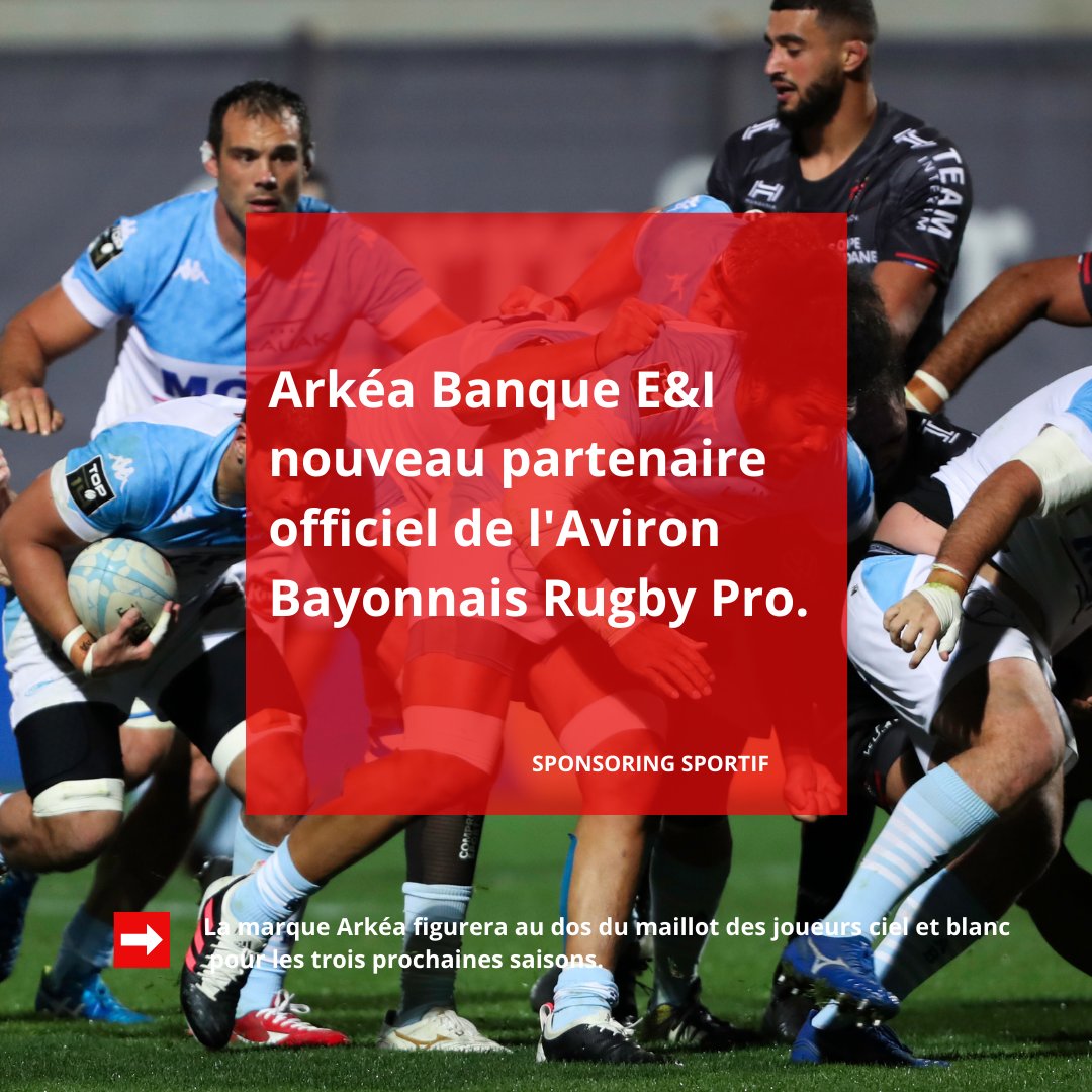 #sponsoring #rugby Arkéa Banque Entreprises et Institutionnels devient partenaire officiel de <a href="/avironrugbypro/">Aviron Bayonnais</a> qui évolue dans le <a href="/top14rugby/">TOP 14 Rugby</a> 
Le communiqué : 
arkea.com/banque/assuran…