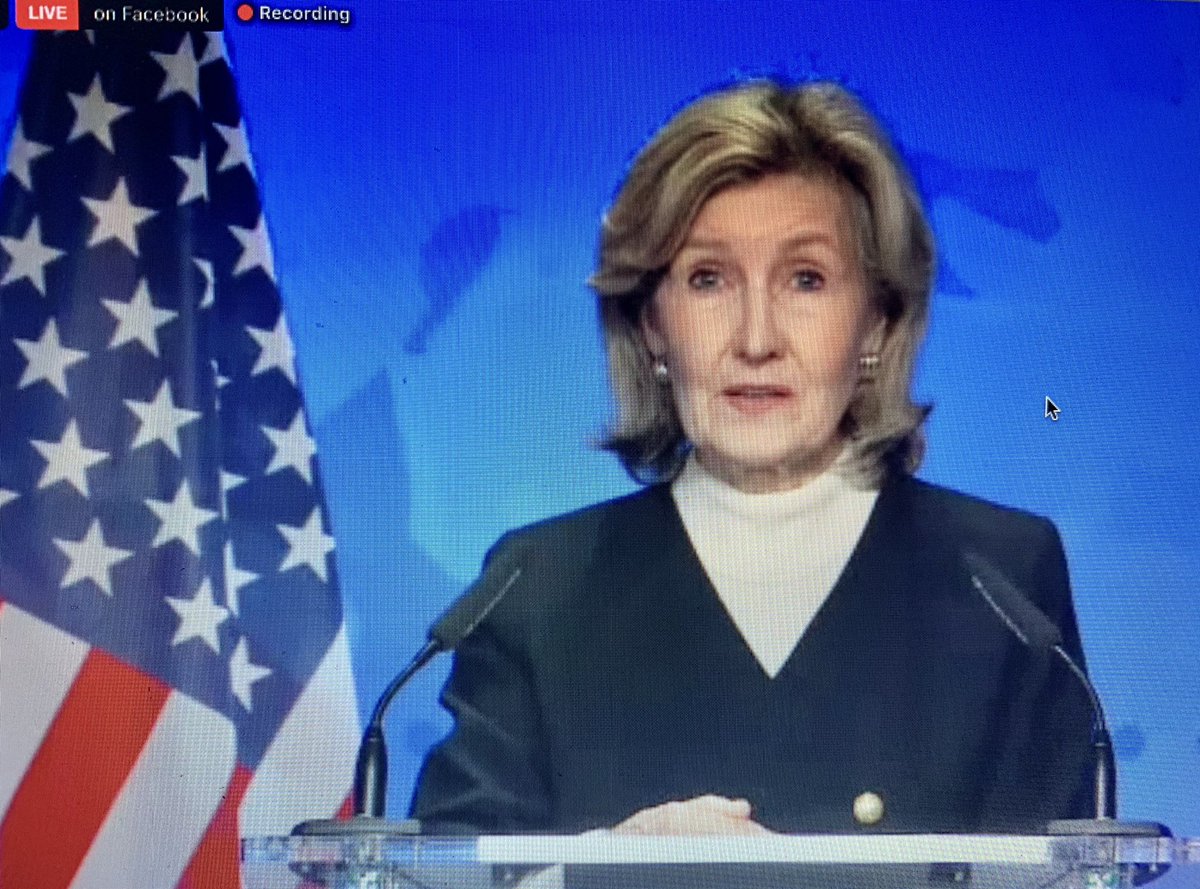 JUST IN: US Amb. to NATO Kay Bailey Hutchinson makes clear this is her Last Ministerial meeting & that a smooth transition will happen to a Biden admin. Stresses concerns around Russia, China & Turkey roles https://t.co/TZk63lBoUh