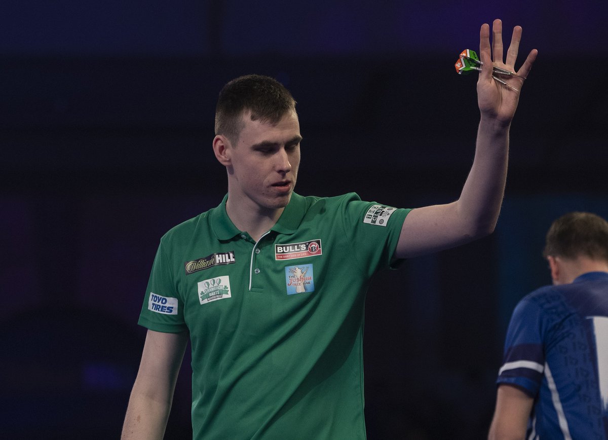 OfficialPDC's tweet photo. QUALIFIED!

Ireland's Ciaran Teehan holds his nerve with a 13-darter in the deciding leg against Joe Murnan to claim the final place in the @WilliamHill World Darts Championship field!

He joins Jamie Lewis, Matthew Edgar &amp; Nick Kenny in winning through the UK Qualifier. https://t.co/7ee1NsIw7n