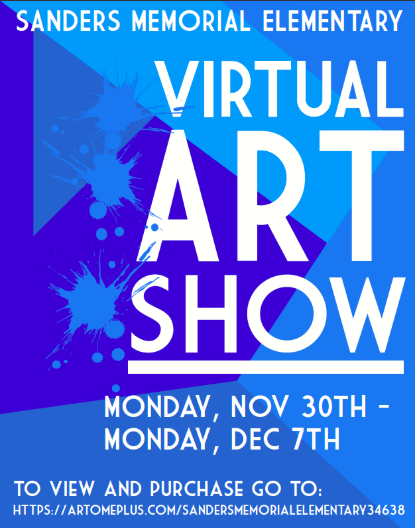 Check out our Virtual Art Show going through December 4th! <a href="/SandersSMES/">Sanders Mem Elementary, Pasco's 1st STEAM Magnet</a> 
artomeplus.com/sandersmemoria…
