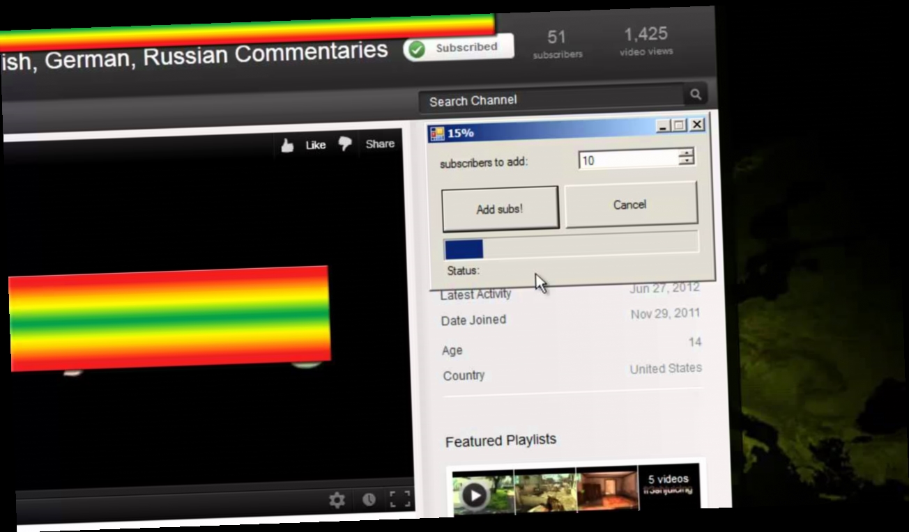 youtube subscribers generator download / Twitter