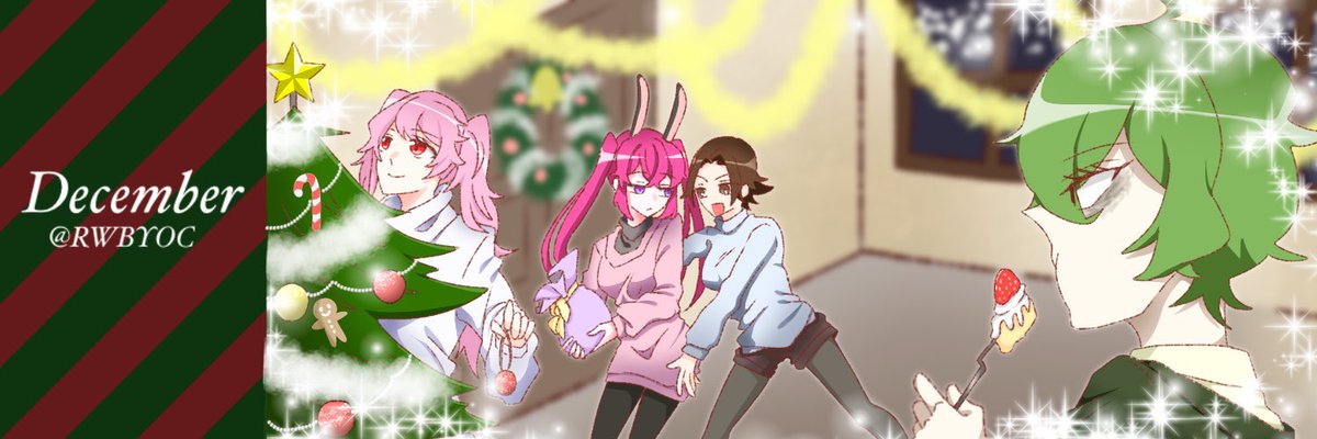 RWBYOC's tweet photo. 12月のヘッダーを更新しました

お借りしたキャラは

ポーラちゃん　@Thermidor07 
リコちゃん　@nora_TXCT 
ユーフォ���アちゃん　@kura_osuc
ベルエールちゃん　@stmb_0c 

です、お貸しいただきありがとうございました！
描いた方:のらさん(@nora_TXCT ) https://t.co/vTWn8eLZ4g