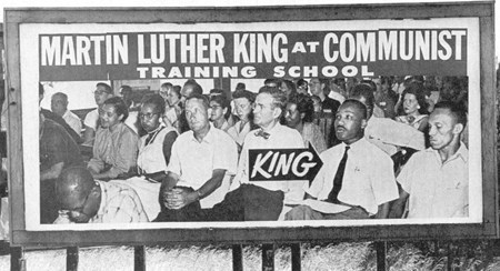 It was at this anniversary workshop that the famous photograph of King supposedly at a communist training school was taken. This photo was used to discredit King and the Civil Rights movement and appeared in segregationist propaganda and billboards. 33/