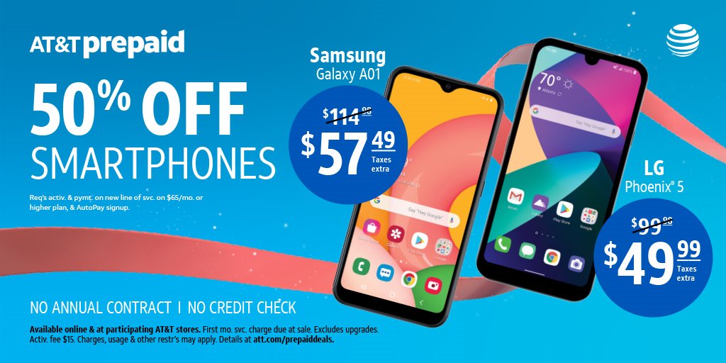 ATTSBattlefield's tweet image. Get 50% off select Android smartphones this holiday season with no annual contract or credit check! Visit our AT&amp;amp;T Store at 729 S Battlefield Blvd or schedule a private appointment at bit.ly/ATTVIP. #ATTVIP #ATT #ATTPrepaid #Holiday #Deals #Android