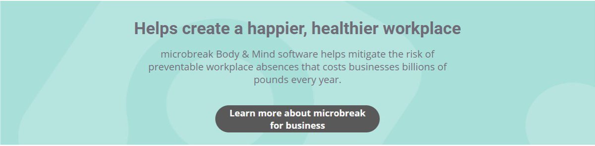 Try microbreak body &amp; mind in your workplace today... 

#WorkFromHome #MentalHealthMatters #worklife #employeeculture
