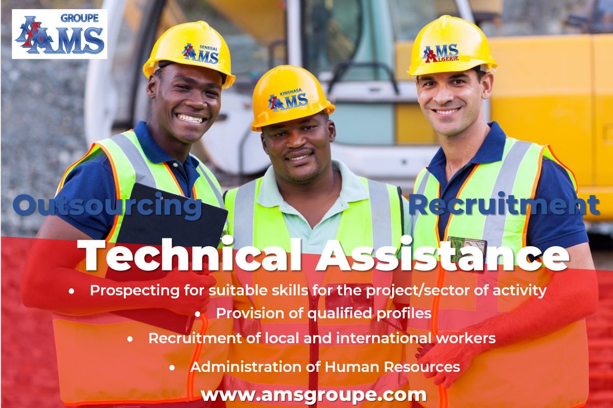 groupe_ams's tweet image. #Technical_Assistance
✅ Prospecting 4 suitable #skills for the project/industry sector✅Provision of qualified profiles #Expatriation✅ Local and international labour recruitment
✅#Outsourcing #HR Administration
Entrust us with your recruitments &amp;amp; Focus on developing business