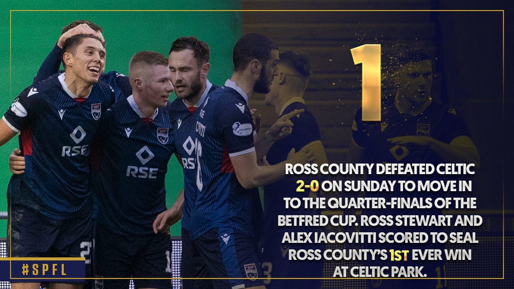 🔢 Ross Stewart and Alex Iacovitti scored the goals to hand the Staggies’ their 1⃣st ever victory at Celtic Park – in 1⃣3⃣ previous visits they had lost 🔟 and drawn 3⃣.
Read @SPLstats' Weekend In Numbers 👇
https://t.co/WV5Ymfn7Vx
#SPFL | @RossCounty https://t.co/X0oE0hOFVx