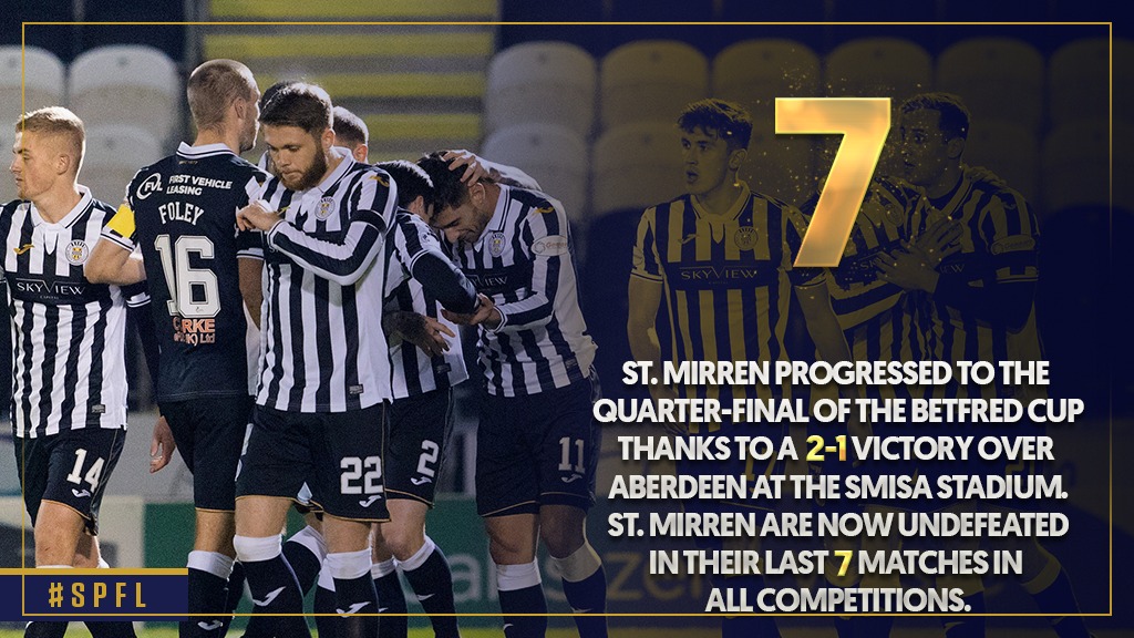 🔢 Jim Goodwin’s side are now unbeaten in 7⃣ matches in all competitions – they have 4⃣ wins and 3⃣ draws since they lost to the Dons at Pittodrie in early October.
Read @SPLstats' Weekend In Numbers 👇
https://t.co/WV5Ymfn7Vx
#SPFL | @saintmirrenfc https://t.co/EkSME6neKE