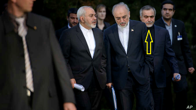 6)Hossein Fereydoon was directly involved in the 2015 nuclear talks, seen here with  @JZarif & Ali Akbar Salehi, head of Iran’s Atomic Energy Organization, while walking after an afternoon meeting with  @JohnKerry & U.S. officials in Switzerland.Notice Parsi's avatar.