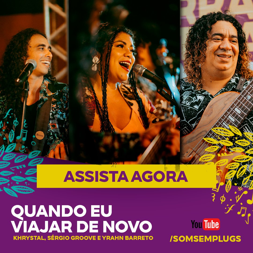 SomsemPlugs's tweet photo. NO AR! ▶ Com vocês, Khrystal, Sérgio Groove e Yrahn Barreto interpretando "Quando Eu Viajar De Novo", uma composição de Yrahn Barreto. Assista agora: https://t.co/4LlagC9u24 😉 https://t.co/g8AtzyoEoY