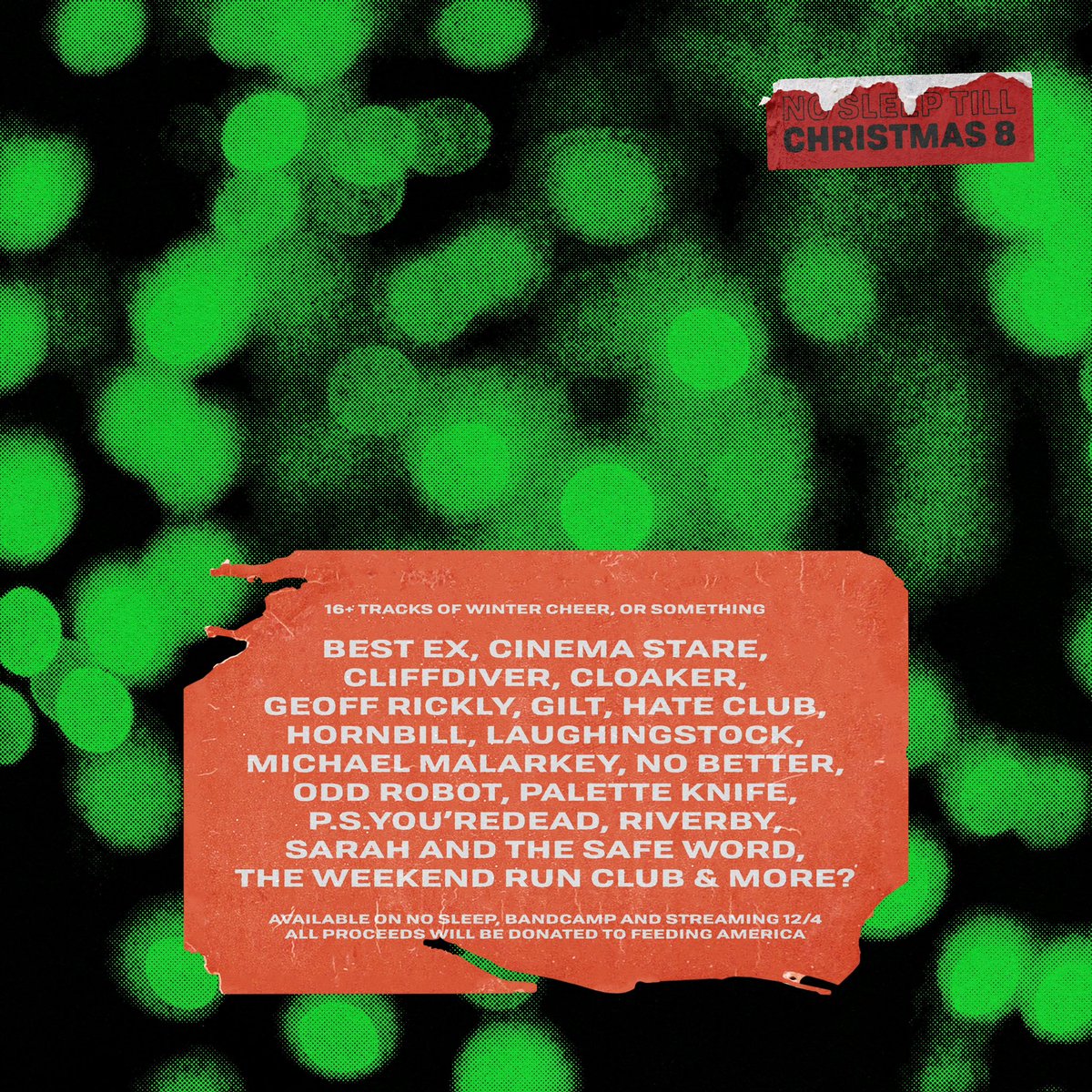 No Sleep till Christmas, available this Friday with proceeds to <a href="/FeedingAmerica/">Feeding America</a> via <a href="/Bandcamp/">bandcamp</a>, our store and digital services // tag a friend for a chance to hear this early <3