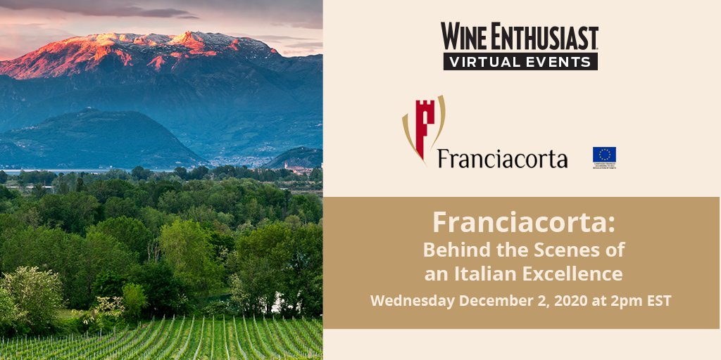 WineEnthusiast's tweet image. On Wednesday, 12/2 at 2 PM EST we’re talking all things @Franciacorta - from sustainable winemaking to the unique terroir of the region. Register to attend the webinar here: enth.to/2UaGfIN Sponsored