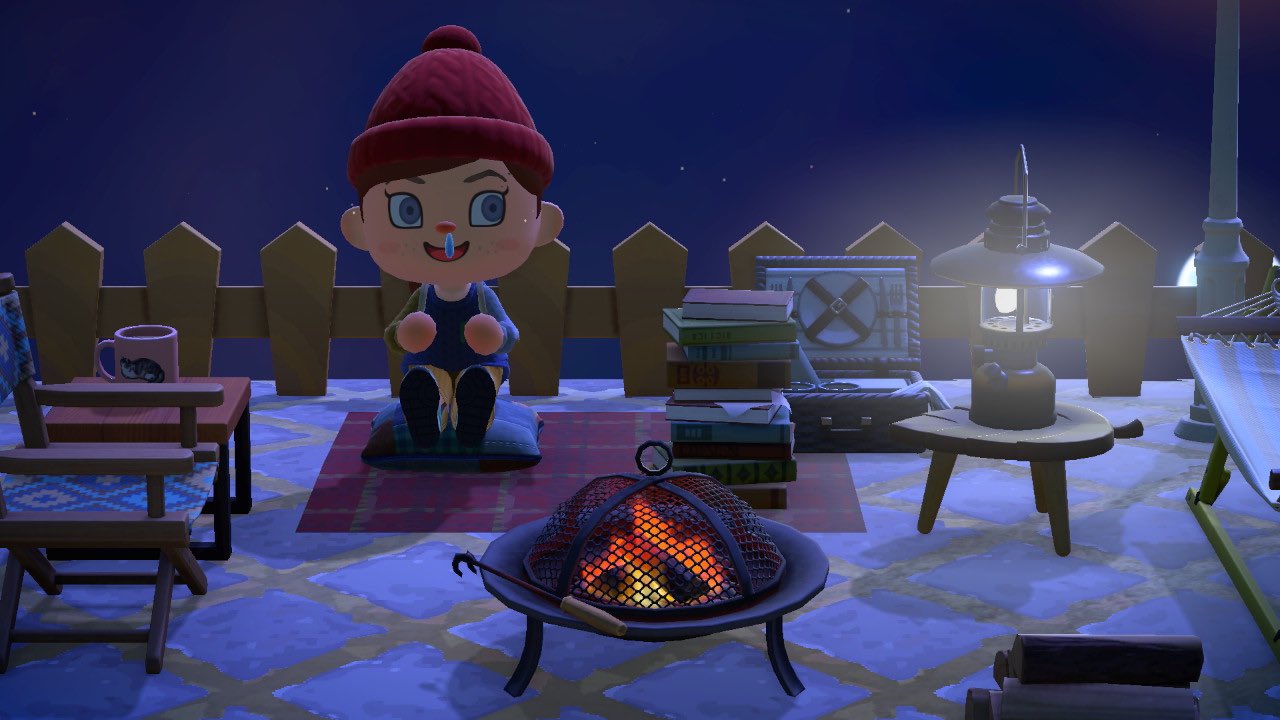 グレちゃんのママ あつ森用 Finally Got Fire Pit And Made Little Cozy Place In My Front Yard ずーっと欲しかったファイヤーピットがようやく手に入った Acnh Animalclossing あつ森 あつまれどうぶつの森 あつ森写真部 Hellodecember