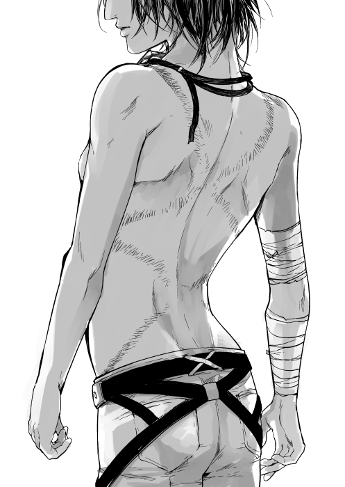 兵士してるリヴァハン絵 