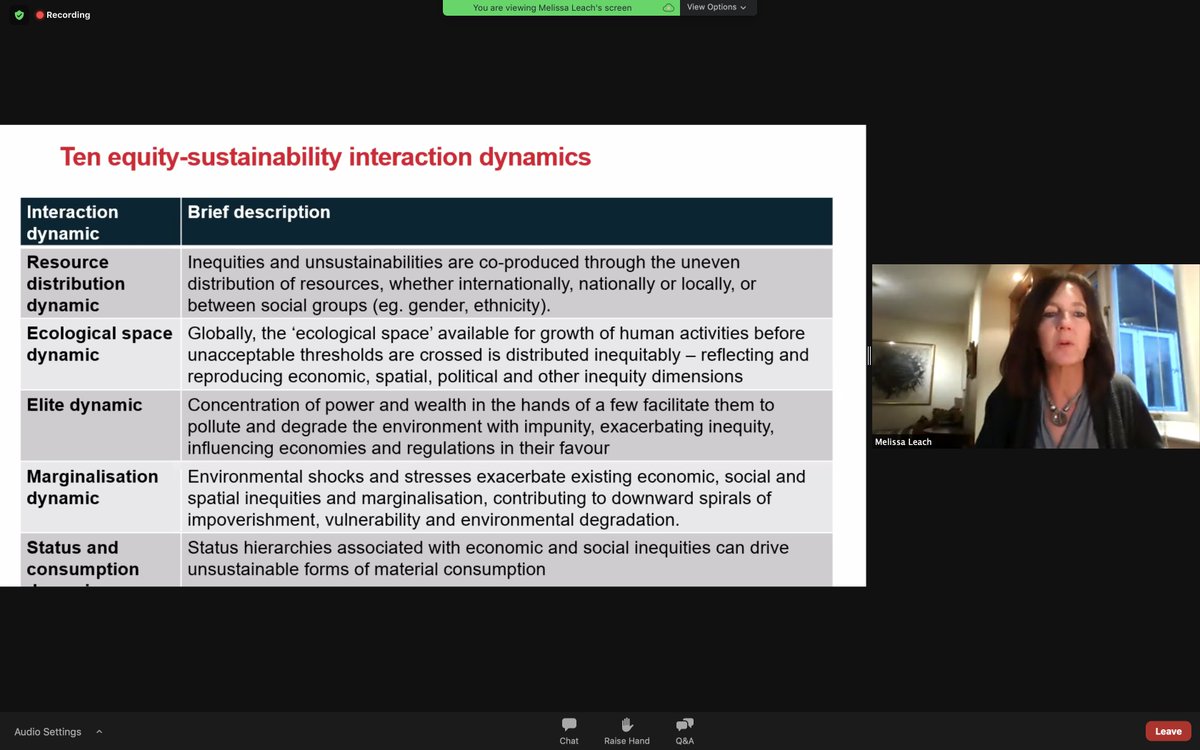 Ten drivers of unsustainability, by  @mleach_ids. Includes status comparison driving unsustainable consumption; elites and power.