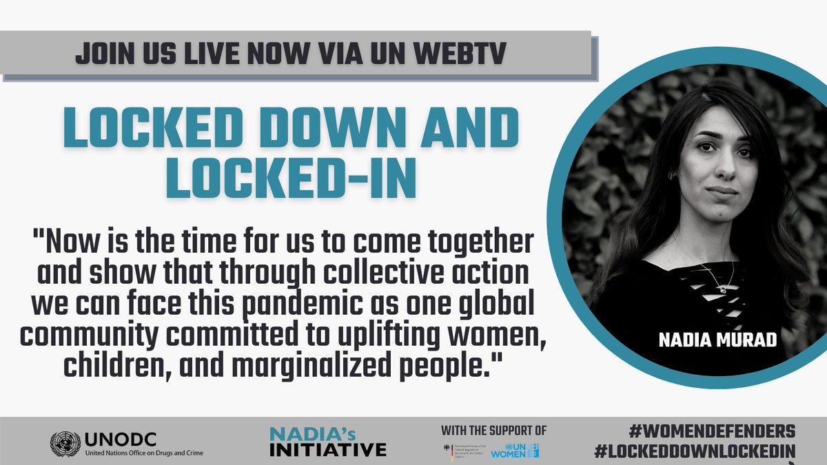 nadiainitiative's tweet image. "Now is the time for us to come together and show that through collective action we can face this pandemic as one global community committed to uplifting women, children, and marginalized people." - @NadiaMuradBasee #LockedDownLockedIn #WomenDefenders #16Days #OrangeTheWorld