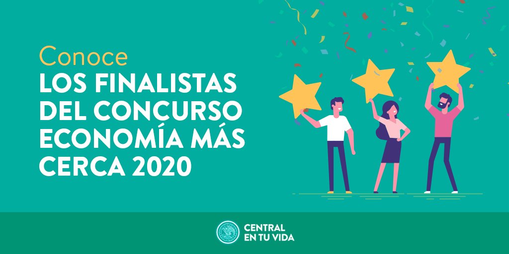 ecomascerca's tweet photo. ¡Habemus finalistas del Concurso Economía Más Cerca 2020!🏆Conoce los elegidos en el siguiente link: https://t.co/U6YGT7cm1Z

👉Además, te invitamos mañana a las 12 al streaming de la premiación del concurso, a través del Facebook de Central en tu Vida📅https://t.co/ad6GRPYtU6 https://t.co/Id516GPvwu