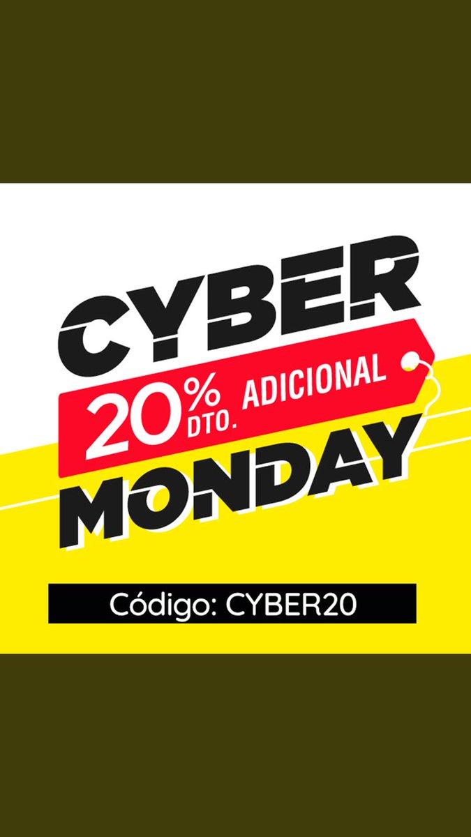 🚨 CYBER MONDAY 🚨

El código CYBER20 esta disponible para un 20% de descuento en tus compras ¡no dejes pasar este momento! ✨

salvadorartesanostore.com

#SalvadorArtesano #ClubSalvadorArtesano #Descuentos #Ventajas #Ahorro #CyberMonday