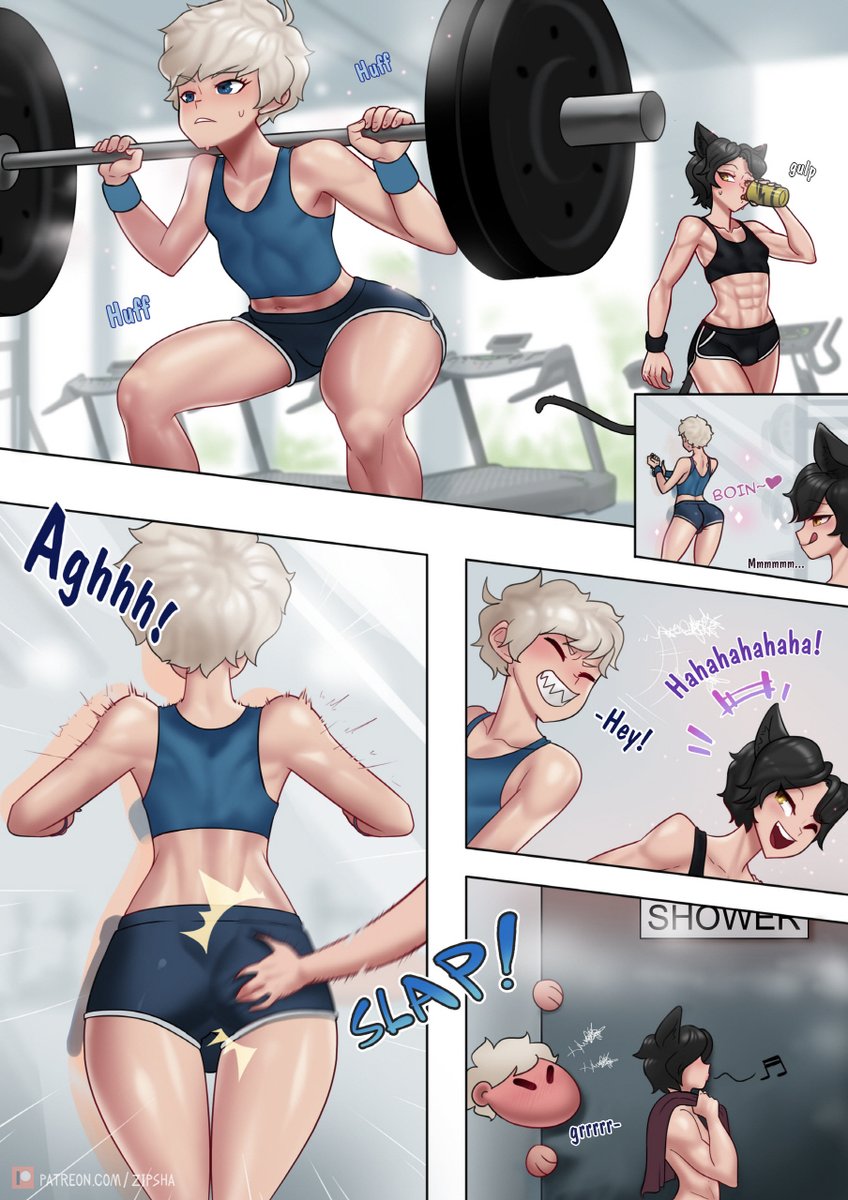 Boys at the gym! for commission Isaac and Suen's fun time!https://www....