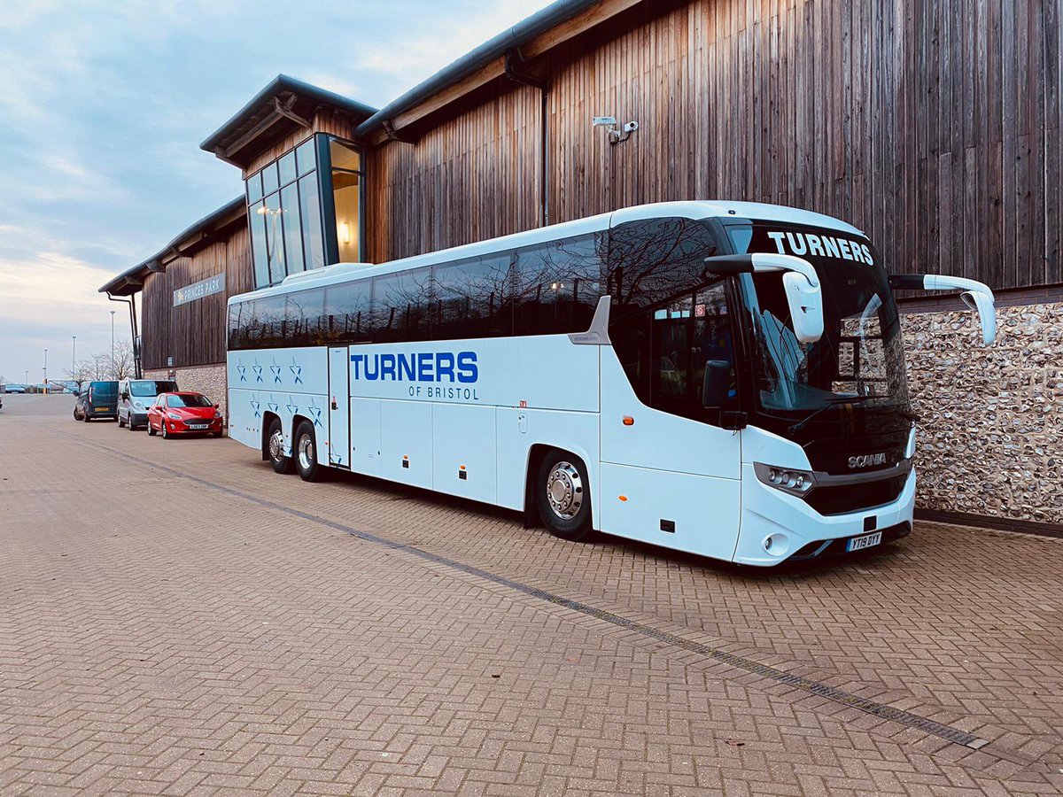 One of our 63 seat executive coaches out with a corporate client on a socially distanced visit to Dartford FC today. #coachtravel #travelinluxury #arriveinstyle #corporatetravel #viptravel #bristolcoachhire #southwestcoachhire