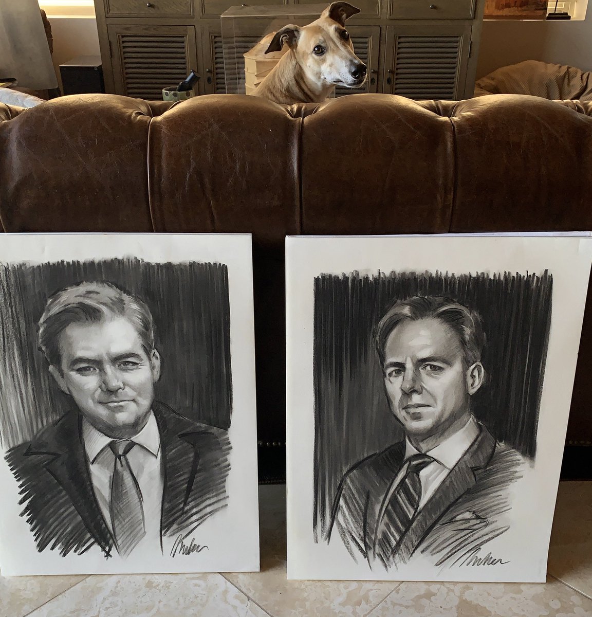 PaulBark401's tweet photo. Over the Thanksgiving break I was reflecting on how much I admire the professionals at @CNN CNN especially @jaketapper @TheLeadCNN @Acosta and for helping me stay sane the last 4 years. So I sketched out a charcoal portrait of each. Happy to gift to them in appreciation. https://t.co/bdyrorPOi3
