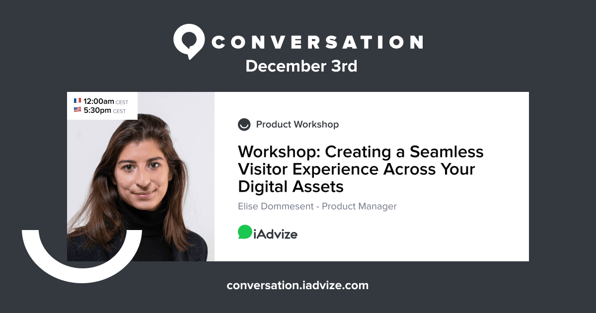 💡 Comment s’assurer que l’expérience client, mais aussi sa gestion et le reporting sont cohérents sur les divers canaux digitaux? 🔎

Tout ça lors du workshop #Conversaton20 d’Élise, à ne pas rater 🥳

hubs.ly/H0Bs7Ht0