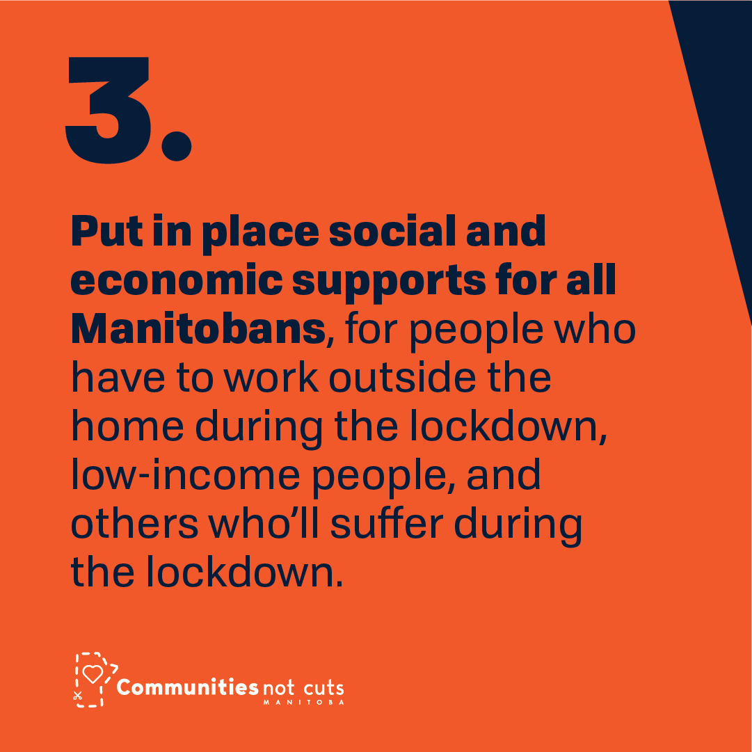 The Manitoba PC government’s pandemic policy has failed. Let’s learn from what’s worked in other countries and implement a socially just pandemic response in Manitoba! for a list of demands! #mbpoli  #Covid19mbSign the petition here:  https://www.cncmanitoba.ca/suppressthevirus