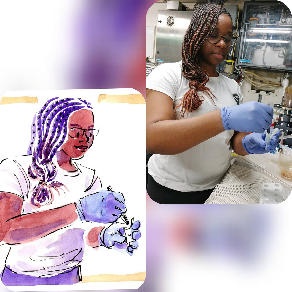 #WhatisMarineScience For me it's using eDNA and genetic tools to identify life we can't see to better understand their roles in the ocean. The same way a criminal may leave DNA behind, so does marine life. I'm CSI for the ocean😉🌊🐟🐙

#BlackinMarineScienceWeek #womeninscience