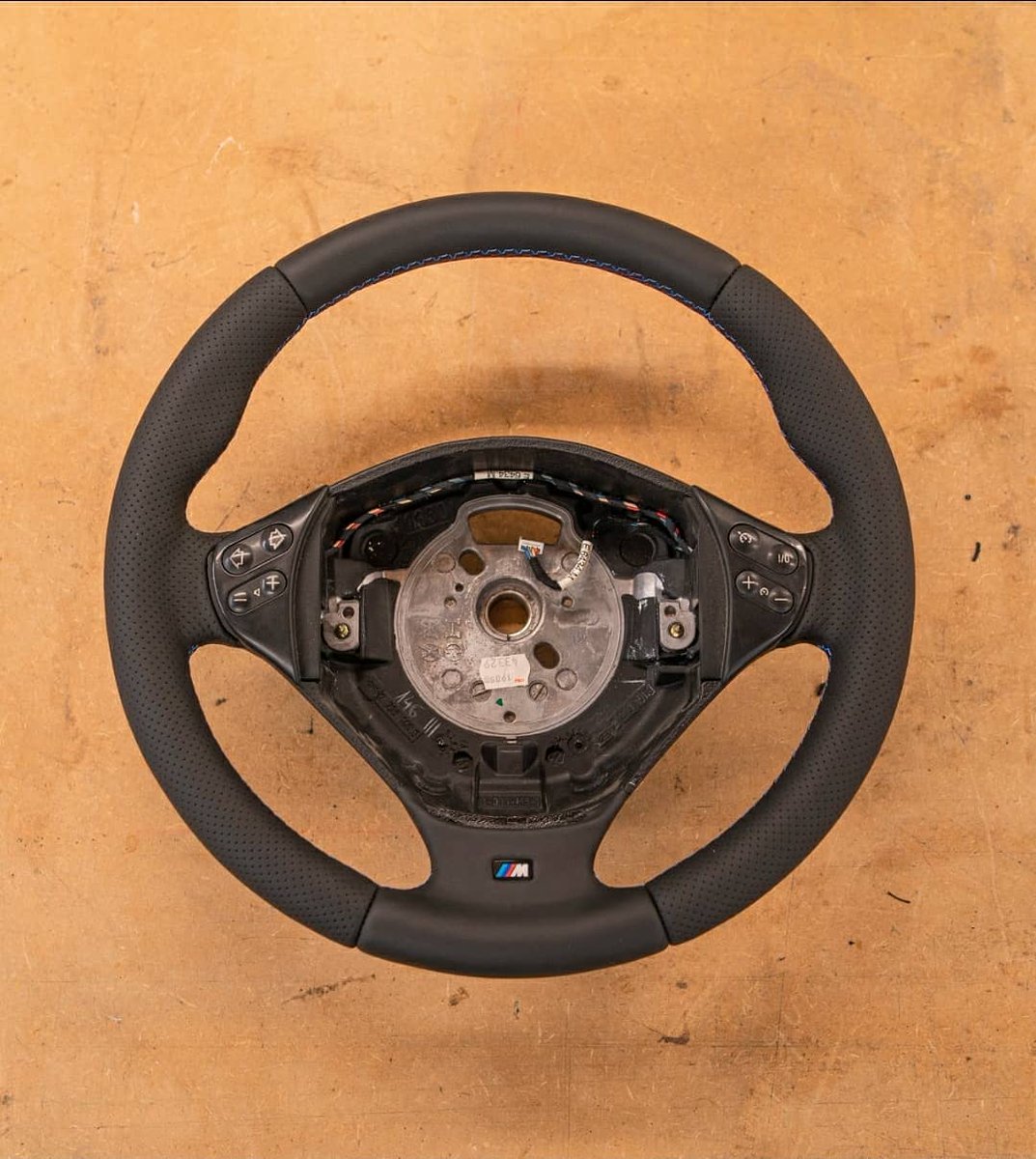 dclassauto's tweet image. BMW E39 M5 wheel we recently retrimmed in plain and embossed nappa leather. #m5 #bmw #e39m5 #e39