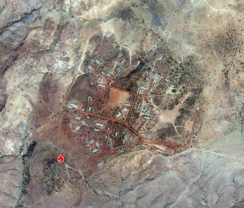 Looking back through fire data, first near several military bases around Adi Hageray on November 13, as well as on the southwestern side of the town itself