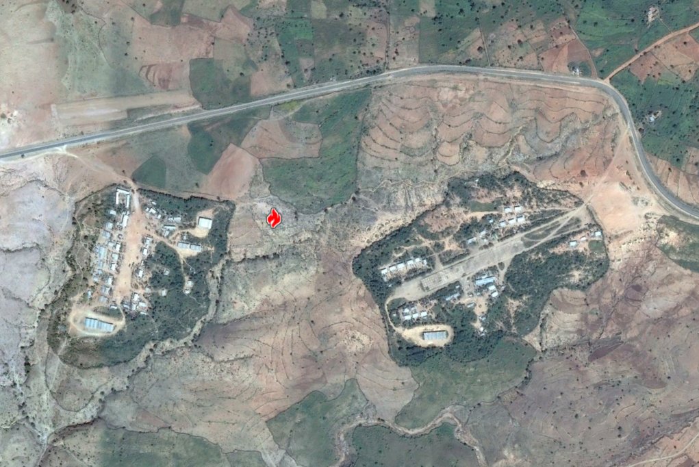 Looking back through fire data, first near several military bases around Adi Hageray on November 13, as well as on the southwestern side of the town itself