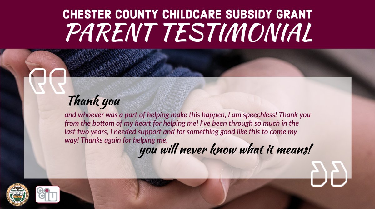 Did you know that funds totaling $10 million have been approved for childcare subsidies for Chester County families?

Apply TODAY and find out if you’ve been approved by 12/2! Visit cciu.org/covid-childcare to start your application today! <a href="/ChescoGovt/">Chester County Government</a>
