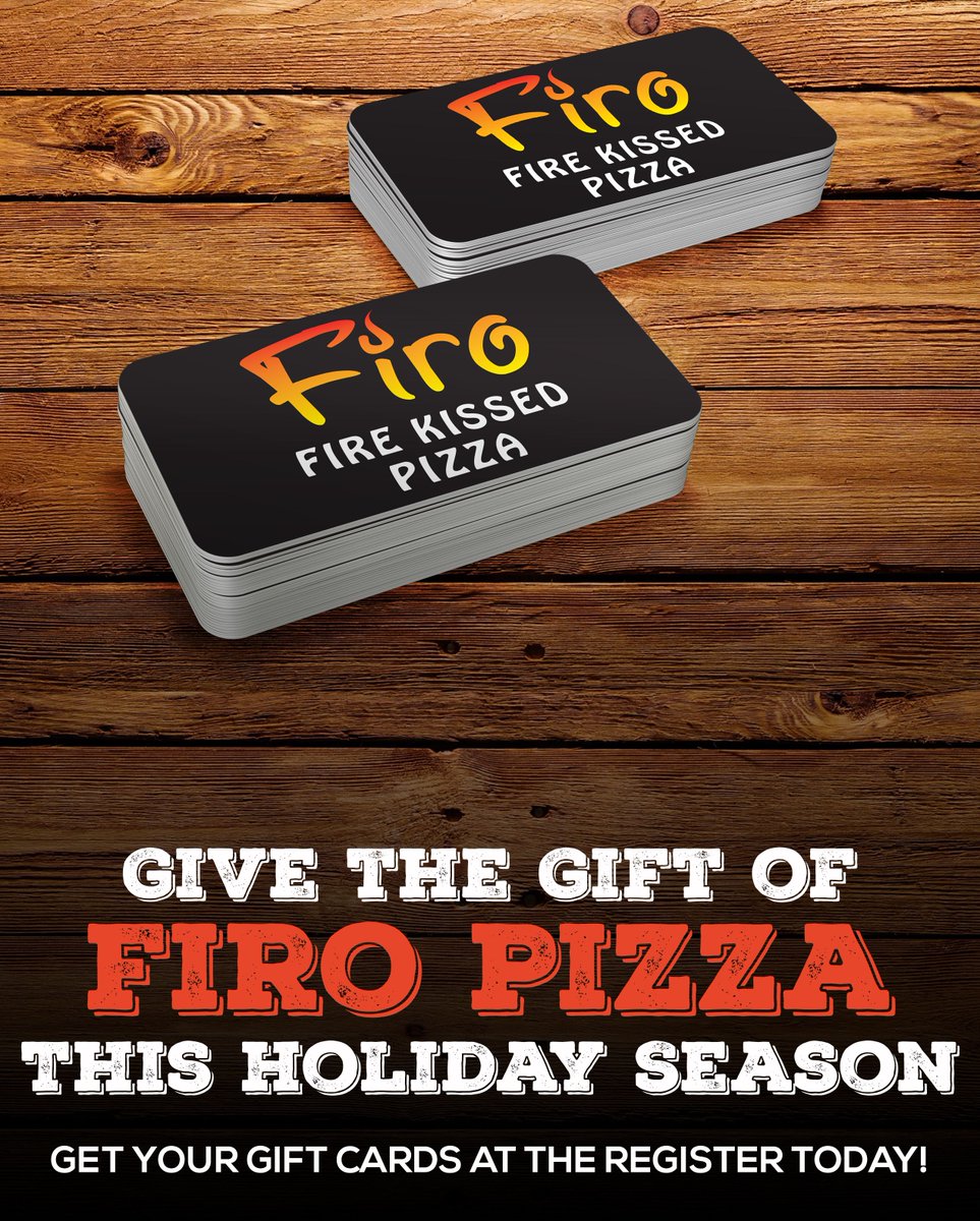 Christmas is less than a month away! While you work on your holiday gift list don’t forget that Firo gift cards make great stocking stuffers. Stop by any of our locations to give the gift of Firo!