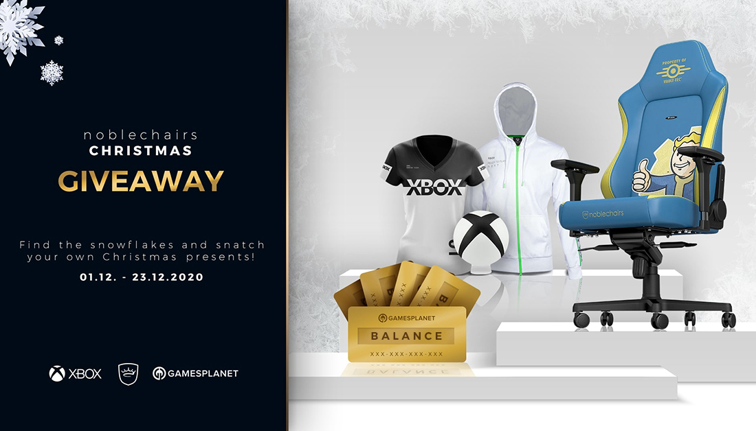noblechairs's tweet image. We've teamed up with @XBOX, @Bethesda @Fallout and @GamesplanetUK to present this year's #XMAS giveaway!

Take part in the challenge, count all the snowflakes in our posts from 01.12.2020 - 23.12.2020 &amp;amp; win this #noblechairs partner bundle. ❄

Best of luck! 🎅