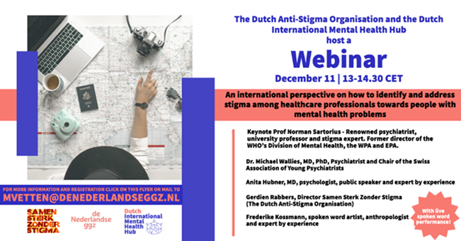 Webinar 11 december 13.00-14.30 Internationaal Webinar over hoe we stigma op de ggz-werkvloer op de agenda kunnen zetten. Met <a href="/NormanSartorius/">Norman Sartorius</a>, <a href="/anitahubner/">Anita Hubner, de Nederlandse Neurodiversity Queen</a>, <a href="/gerdienrabbers/">Gerdien Rabbers</a>   #destigmatisering 
docs.google.com/forms/d/1G67wV…